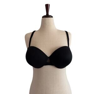 Maidenform black multi-way black padded underwire strapless bra size 40C EUC